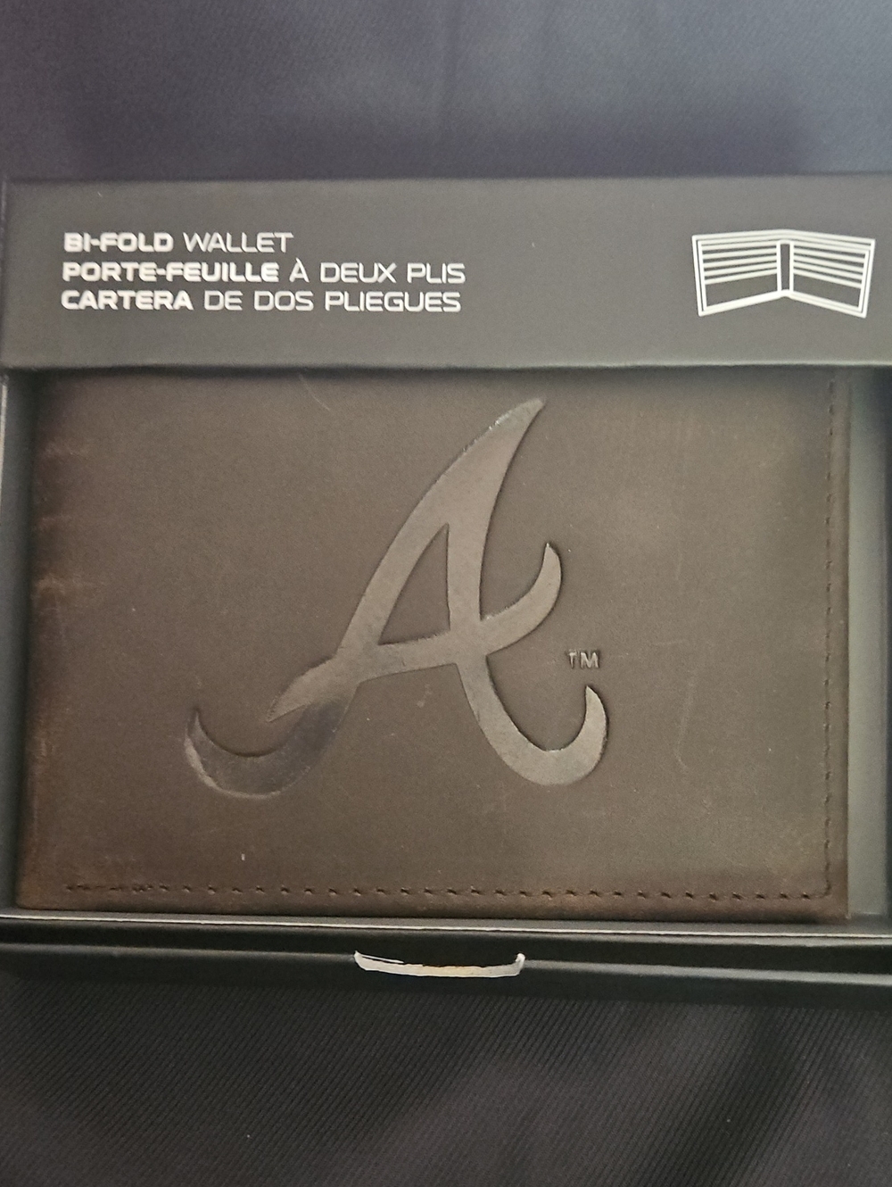 Atlanta Braves Embossed Brown Bi-Fold Wallet